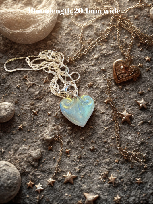 labradorite Heart Pendant