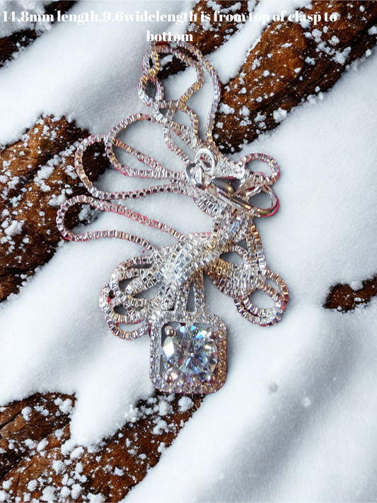 Moissanite Square Pendant