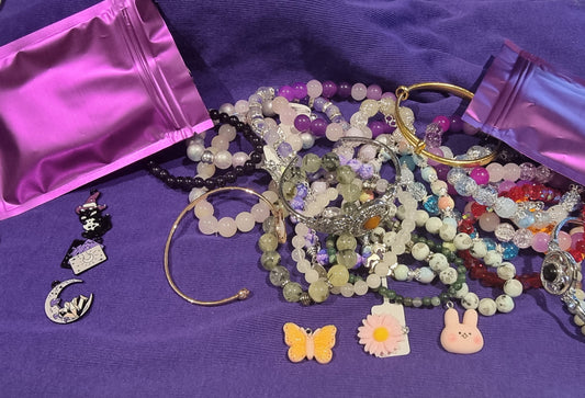 mystery glass,crystal, bracelet bags