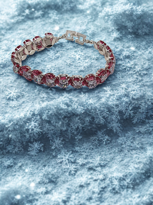 Pink Blossom Cubic Zirconia Bracelet
